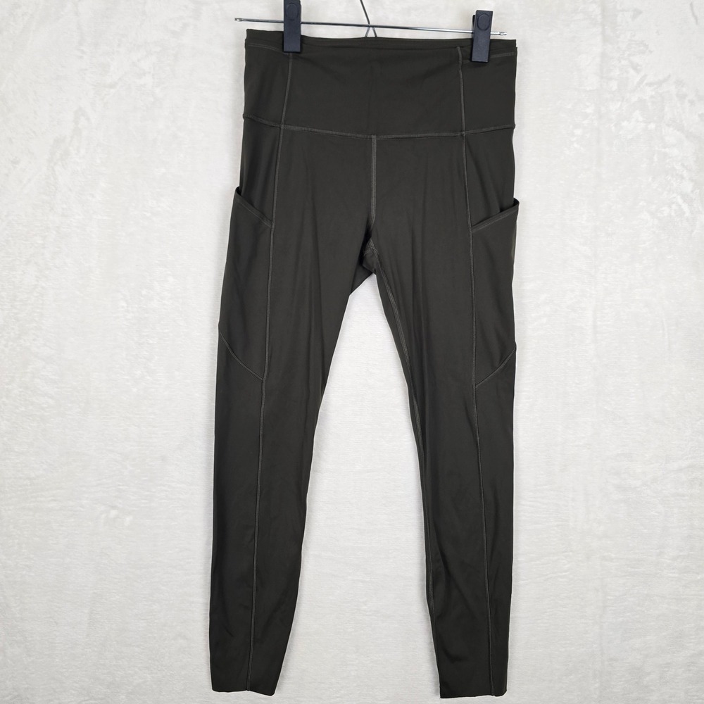 Lululemon Fast and Free Tight II 25 Nulux Dark Olive Green Leggings Size 6